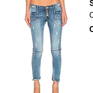 One Teaspoon Super Duper Slim Button Fly Jeans Pure Bleu 24